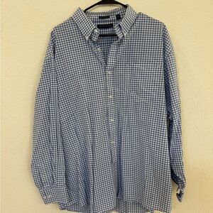 Tommy Hilfiger Light Blue and White Gingham Button-Down Shirt